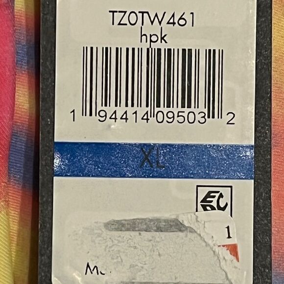 Tommy Hilfiger Tie-Dye Tie-Front Bikini Top Swirl Hot Pink XL NWT - Picture 9 of 9